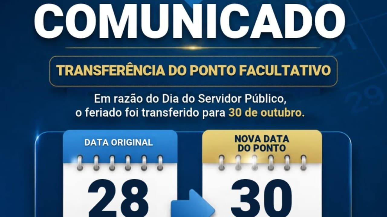 Ponto facultativo foi transferido para sexta